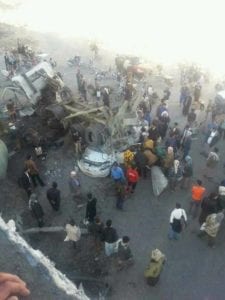 وفاة 5 أشخاص فى منطقة مذبح بصنعاء بحادث مروع