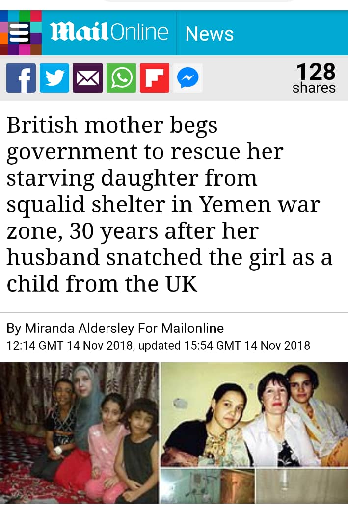 بعد ٣٢ عاما بريطانية تناشد حكومتها إنقاذ بناتها من خطر الموت في الحديدة
