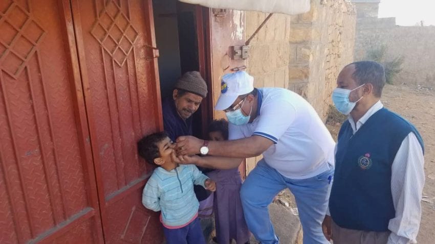 حملة تحصين ضد شلل الأطفال بمحافظة لحج