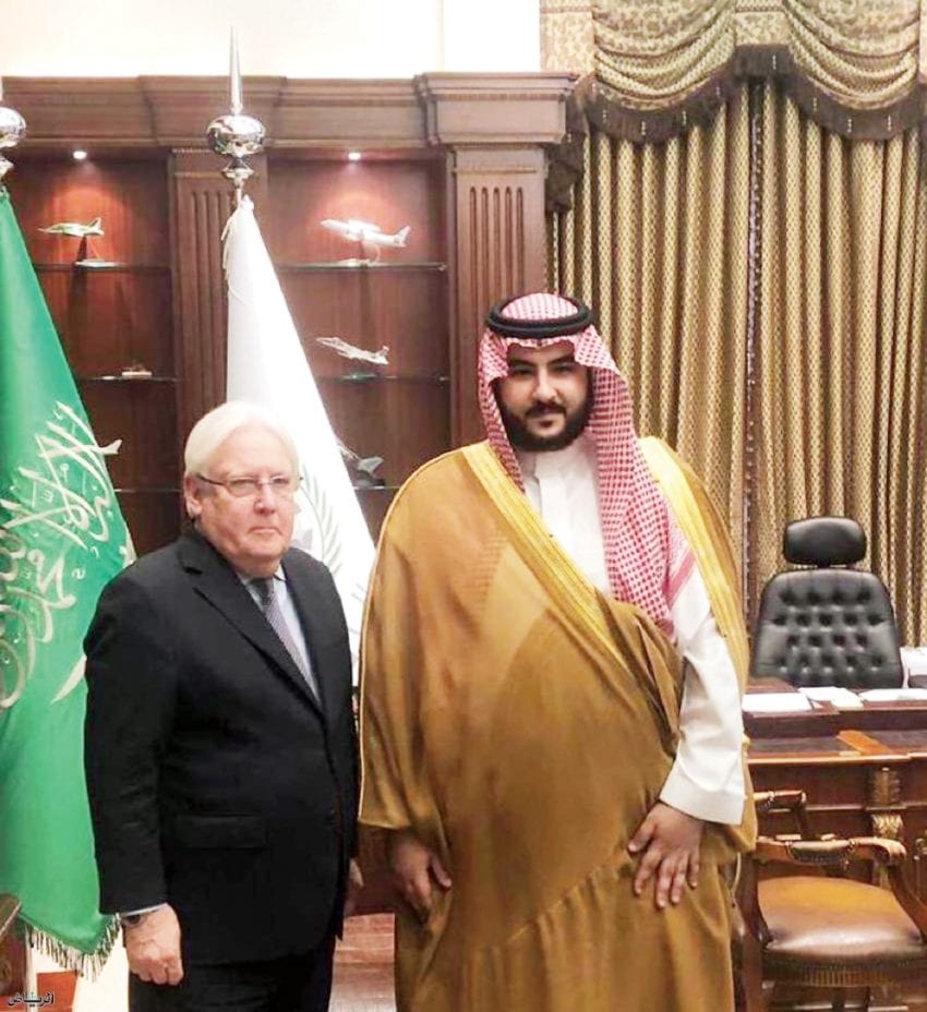 غريفيث يدعو السعودية إلى العمل على تسوية سياسية في اليمن