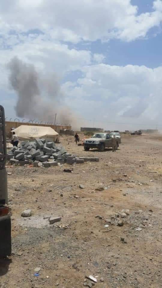 قصف معسكر شرقي محافظة لحج