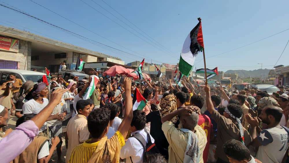 تفاعل شعبي يمني مع أحداث فلسطين