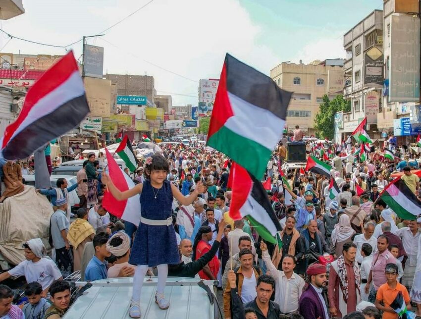 بالصور.. مدن يمنية تنتفض لنصرة فلسطين