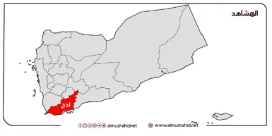 صورة خريطة لحج-اليمن
